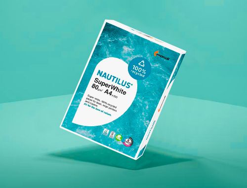 Papel fotocopia nautilus superwhite 100% reciclado din a4 80 gr embalagem de 500 folhas , Nautilus , 152730 , 9003974433196